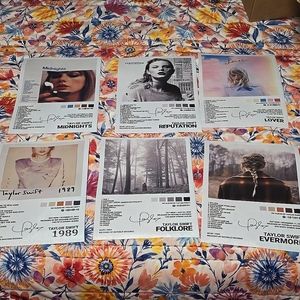 Six taylor swift canvas album cover posters 8x10